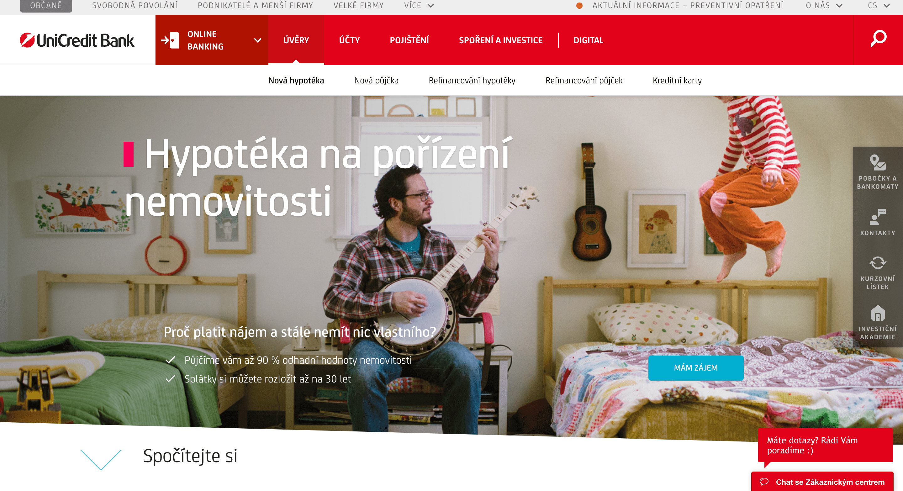 Unicredit bank hypotéka zkušenosti a diskuze