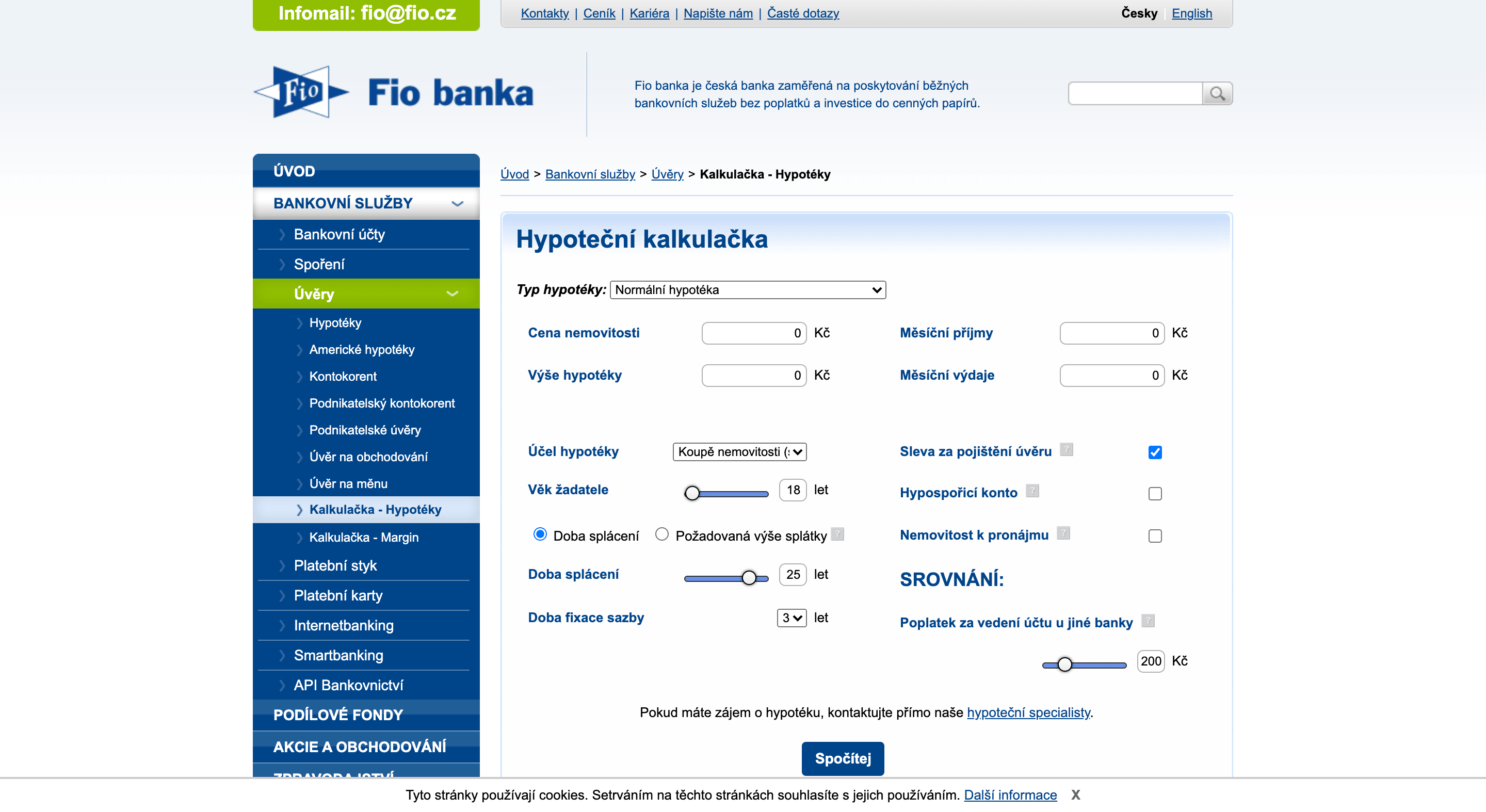 Fio banka hypotéka zkušenosti a diskuze