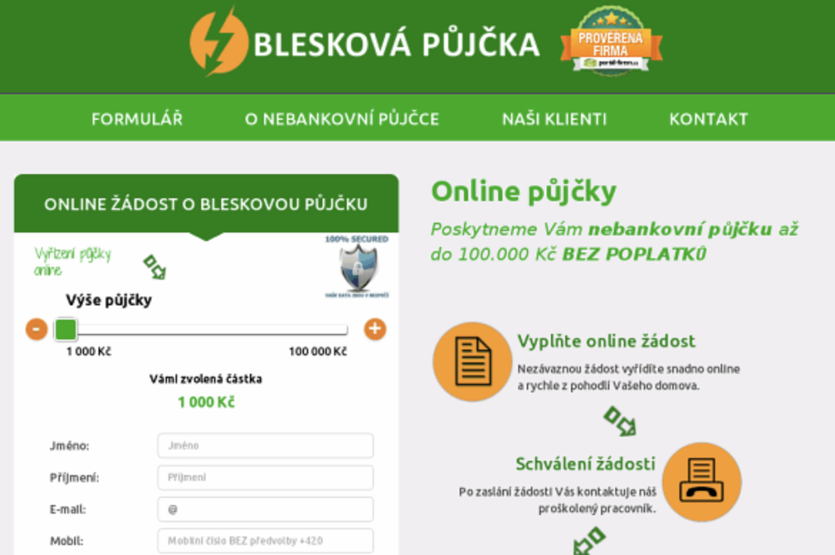 Půjčka Blesk zkušenosti a diskuze