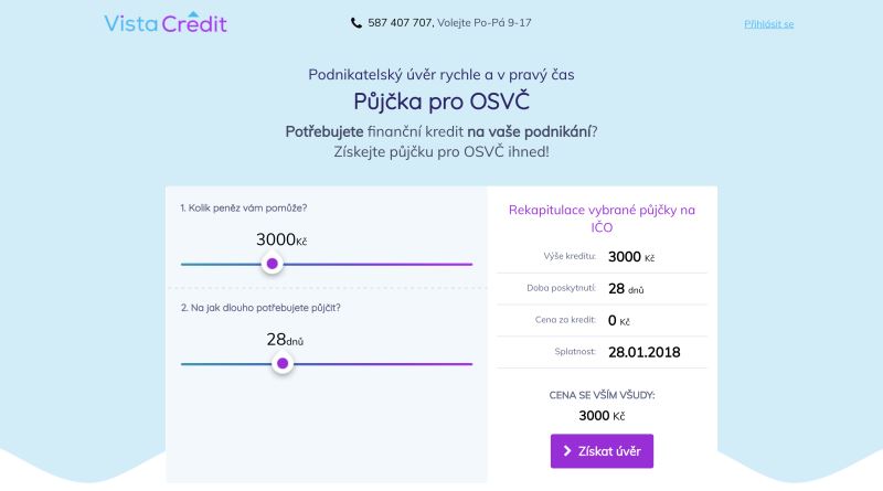 VistaCredit zkušenosti a diskuze