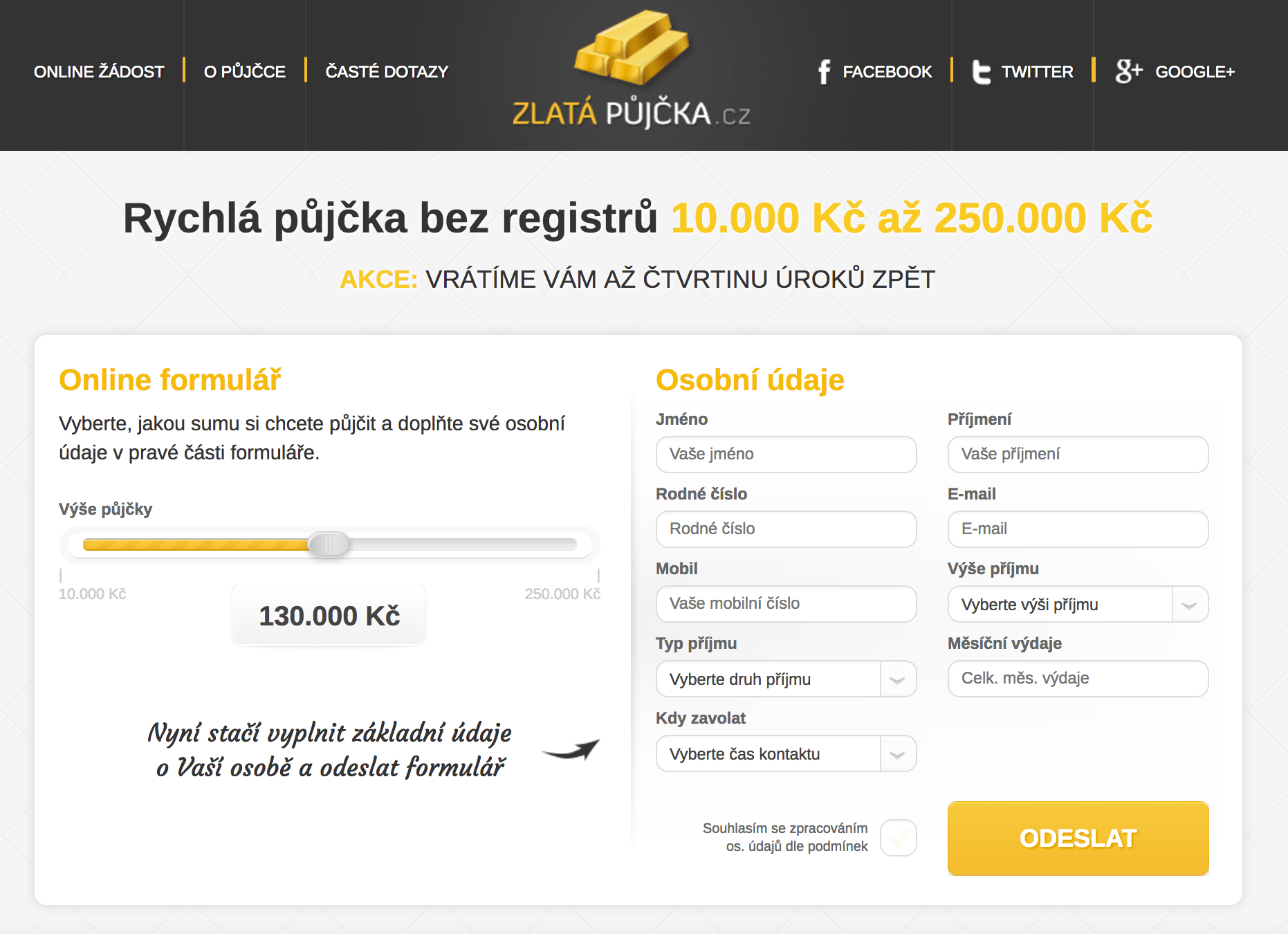 Zlatá půjčka zkušenosti a diskuze
