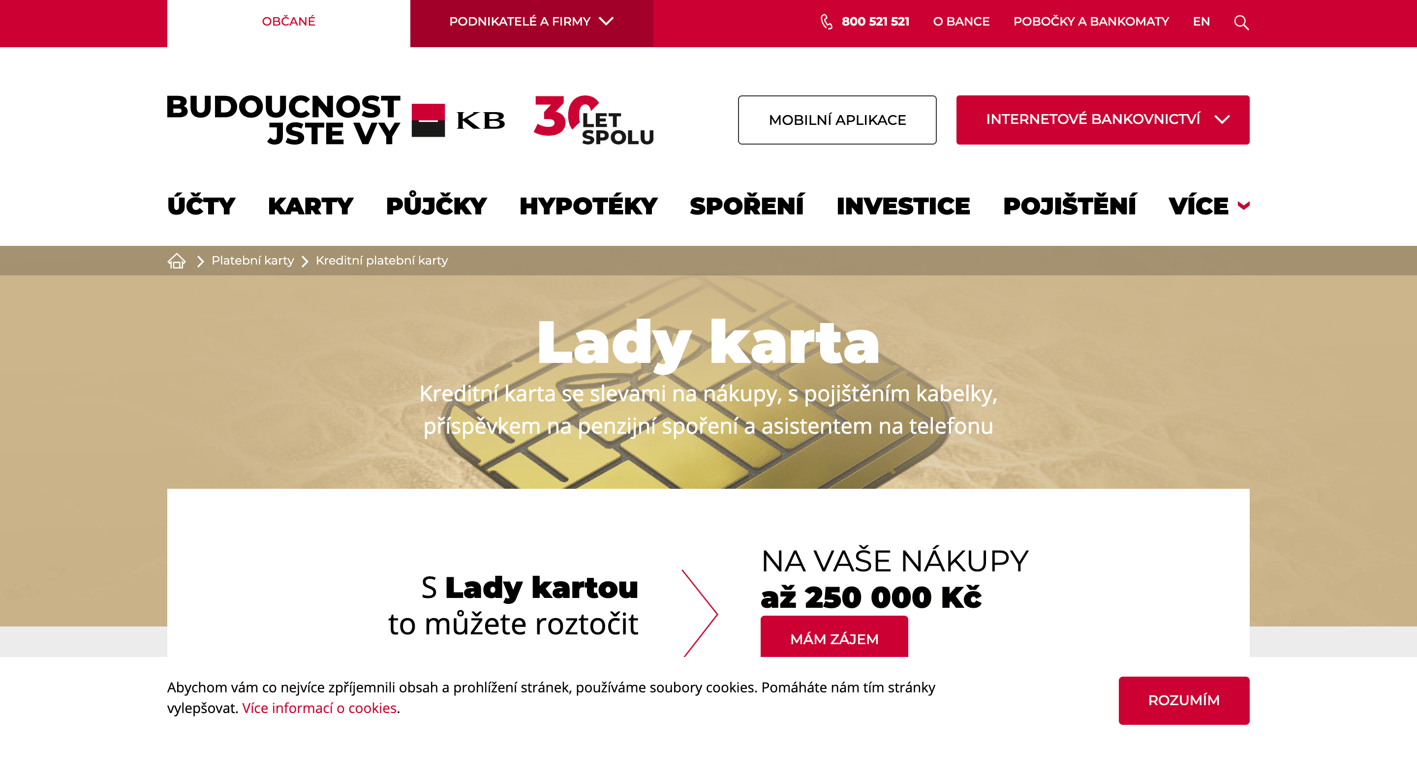 Lady karta od Komerční banky zkušenosti a diskuze
