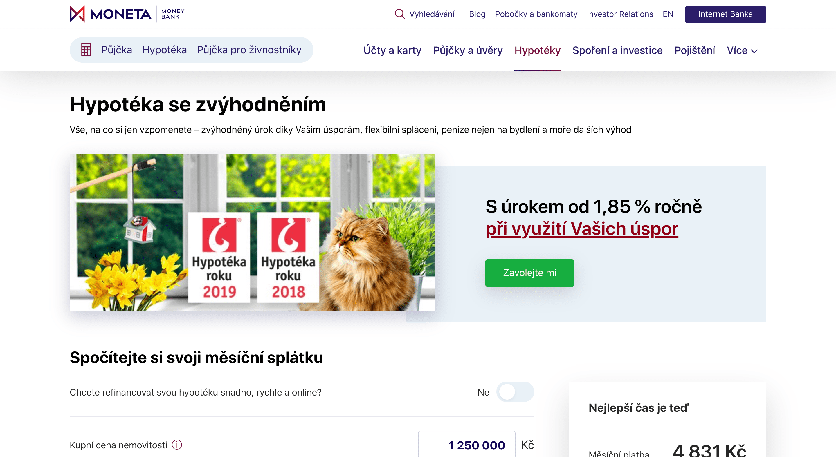MONETA hypotéka zkušenosti a diskuze