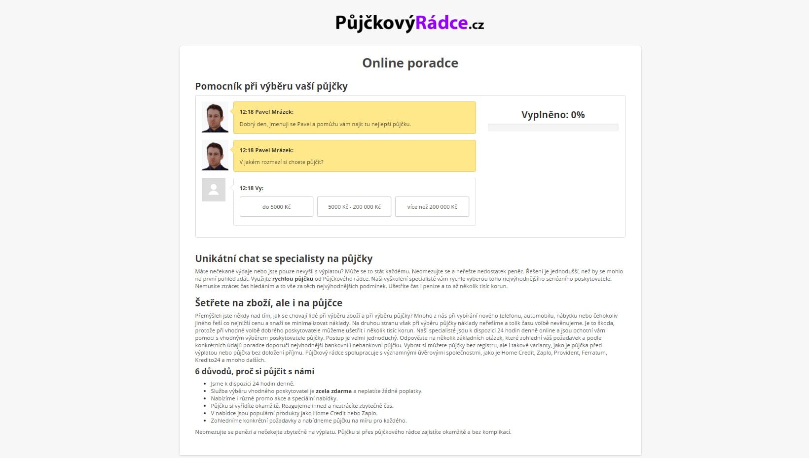 Půjčkový rádce zkušenosti a diskuze