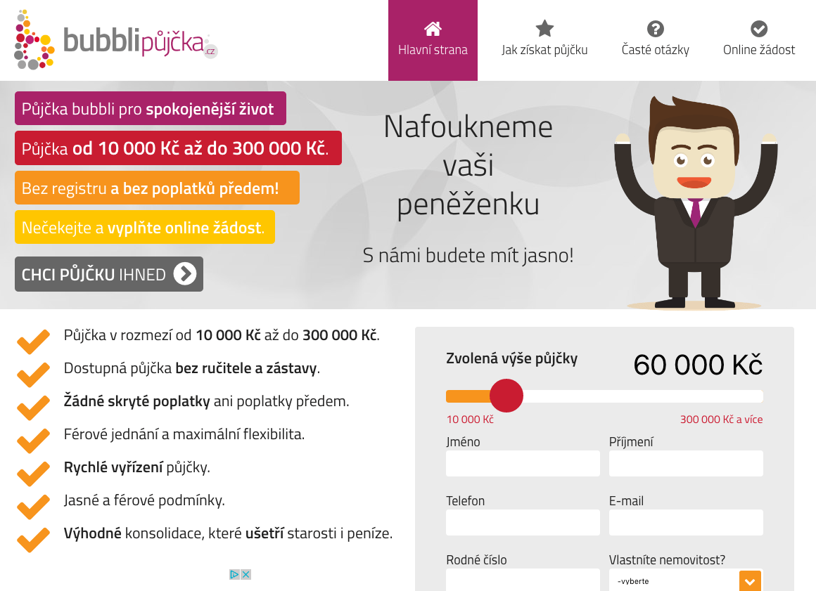 Bubbli půjčka zkušenosti a diskuze