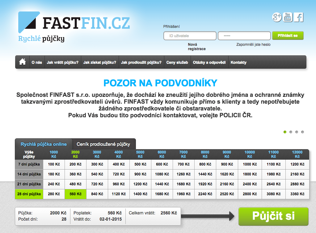 Fastfin půjčka zkušenosti a diskuze