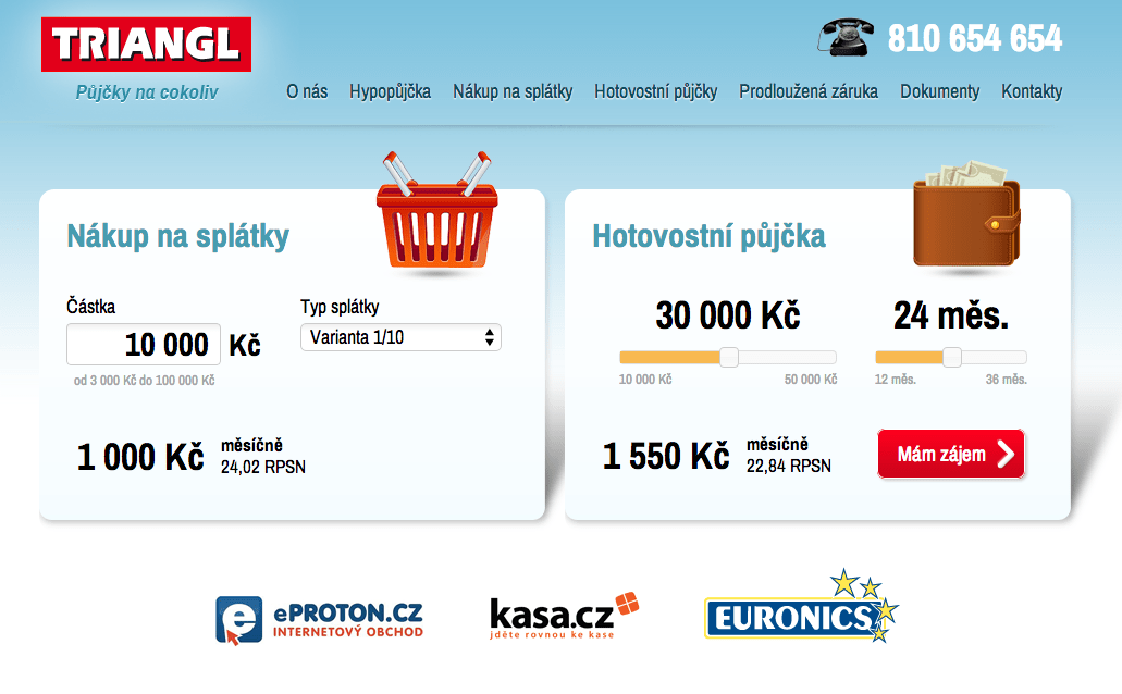 Triangl půjčka zkušenosti a diskuze
